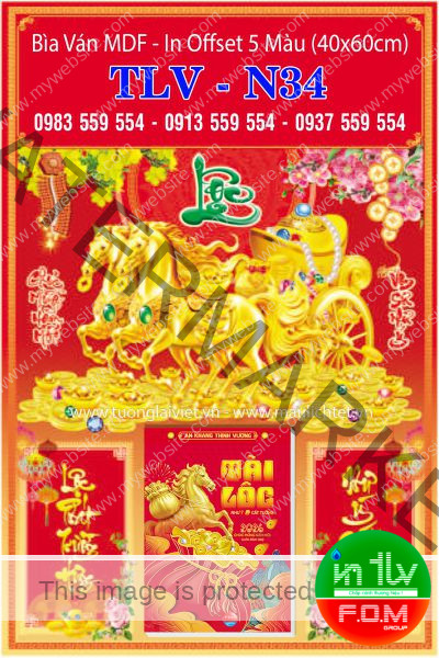 Bìa offset 40x60 Chữ Lộc