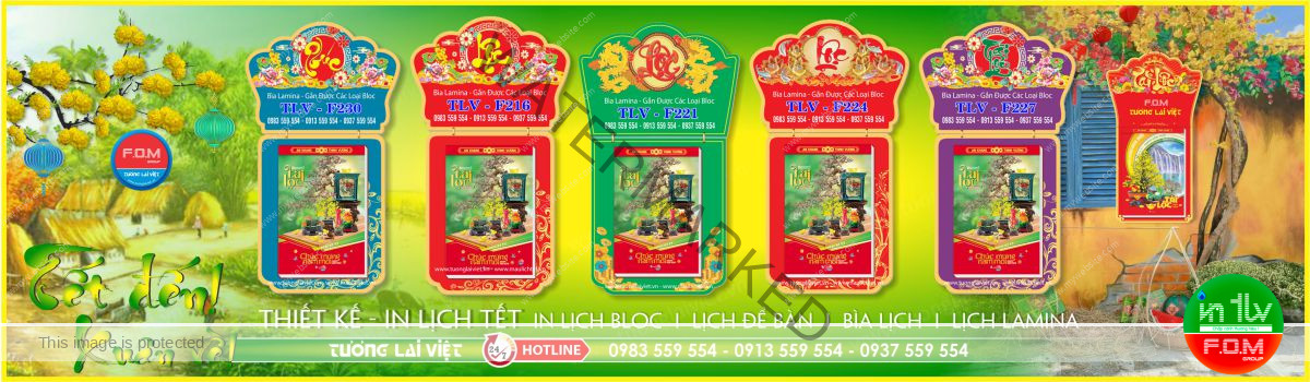In Lịch Bloc LAMINATE
