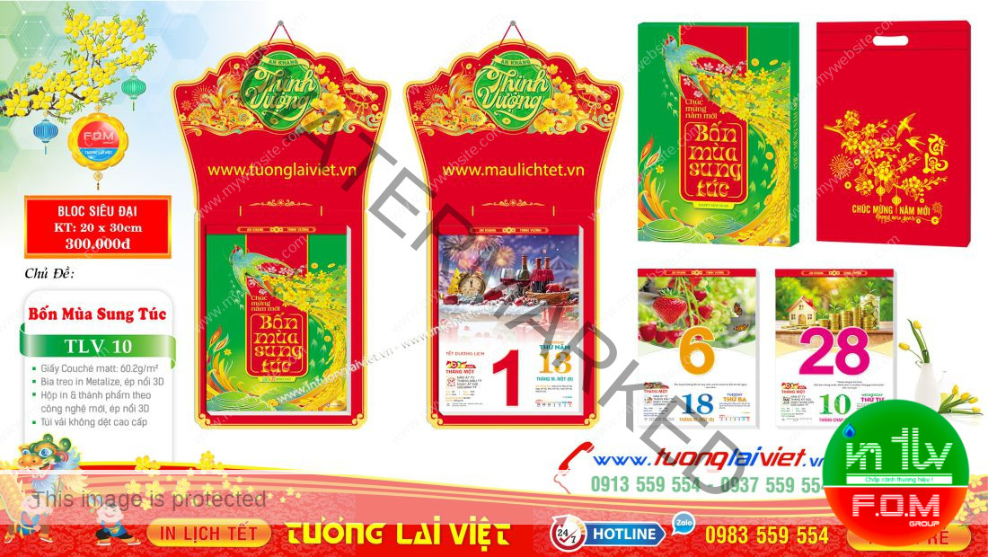 Lịch bloc siêu đại Xuân Thịnh Vượng