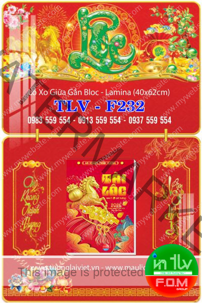 Lịch gập laminate Chữ Lộc