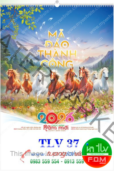 Lịch Treo Tường 7 Tờ Mã Đáo Thành Công